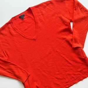 J. Crew Merino Wool v-neck tunic sweater with pockets Large